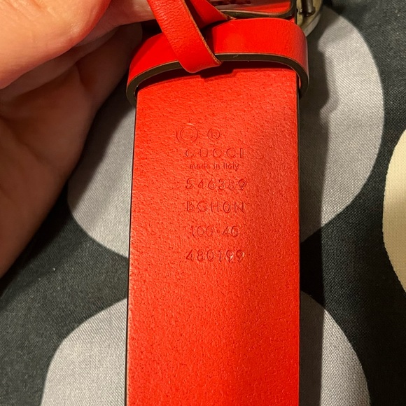Gucci belt red calfskin belt various sizes - Picture 8 of 9